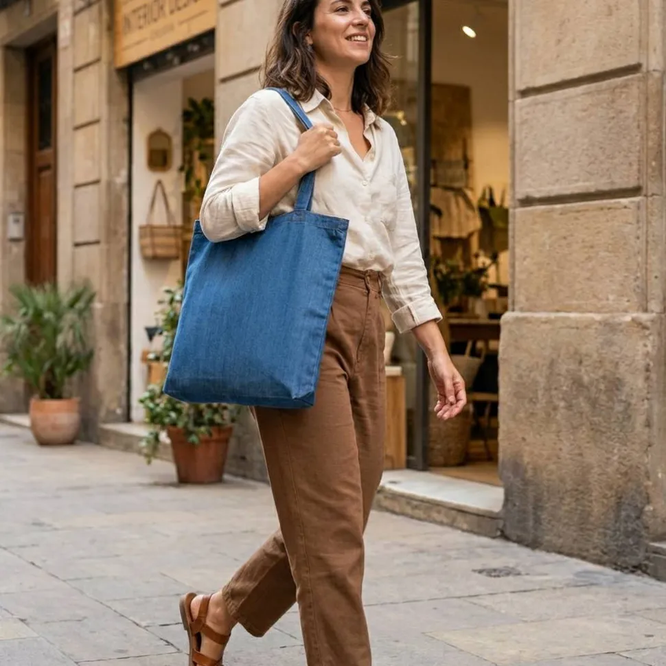 MANTIS MT195 - Sac shopping en denim