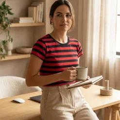 MANTIS MT110S - Tee-shirt rayé femme