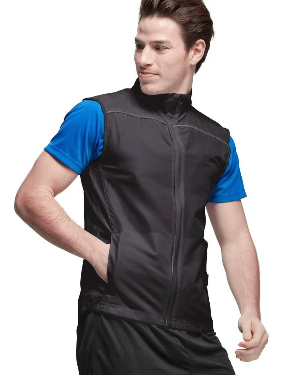 Mustaghata DYNAMIX - Gilet Coupe-Vent Respirant Unisexe pour Course