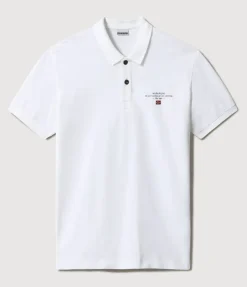 NAPAPIJRI NP0A4GDL - Polo Classique en Coton avec Logo Imprimé