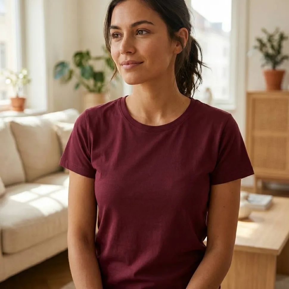NEUTRAL O80001 - T-shirt Femme Été Élégant en Coton Bio