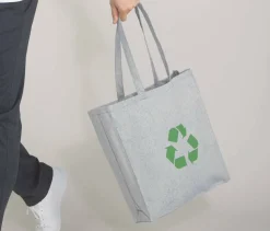 NEWGEN NG110 - Sac shopping en coton recyclé avec soufflet