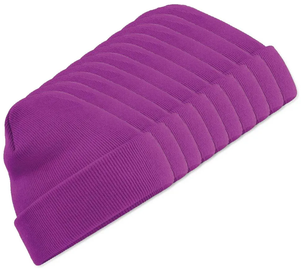 Pack de 100 Beechfield BF045 - Bonnet Hiver Unisexe avec Rabat Confortable