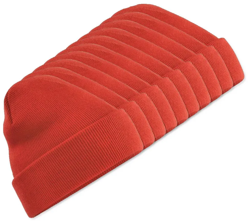 Pack de 10 Beechfield BF045 - Bonnet Hiver Unisexe avec Rabat Confortable