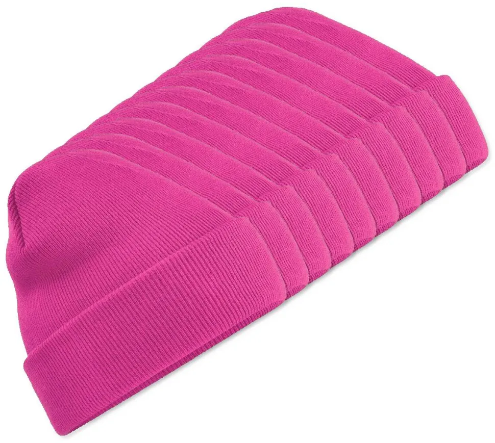 Pack de 10 Beechfield BF045 - Bonnet Hiver Unisexe avec Rabat Confortable
