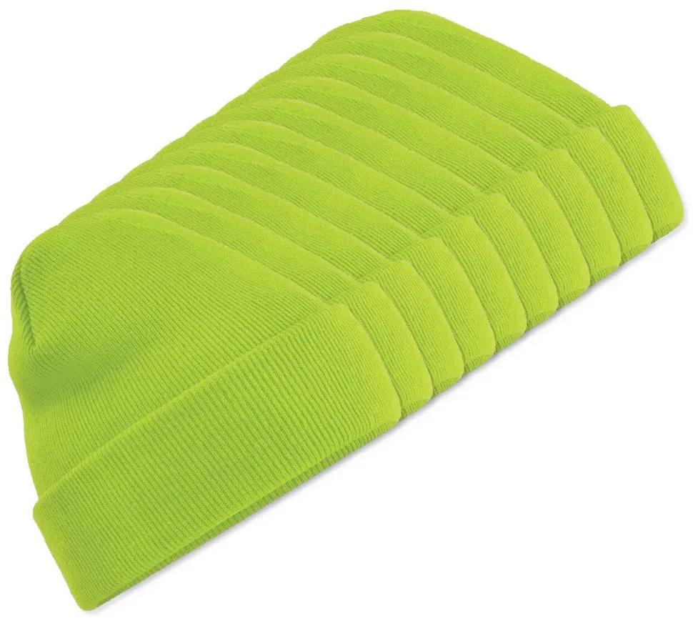 Pack de 10 Beechfield BF045 - Bonnet Hiver Unisexe avec Rabat Confortable