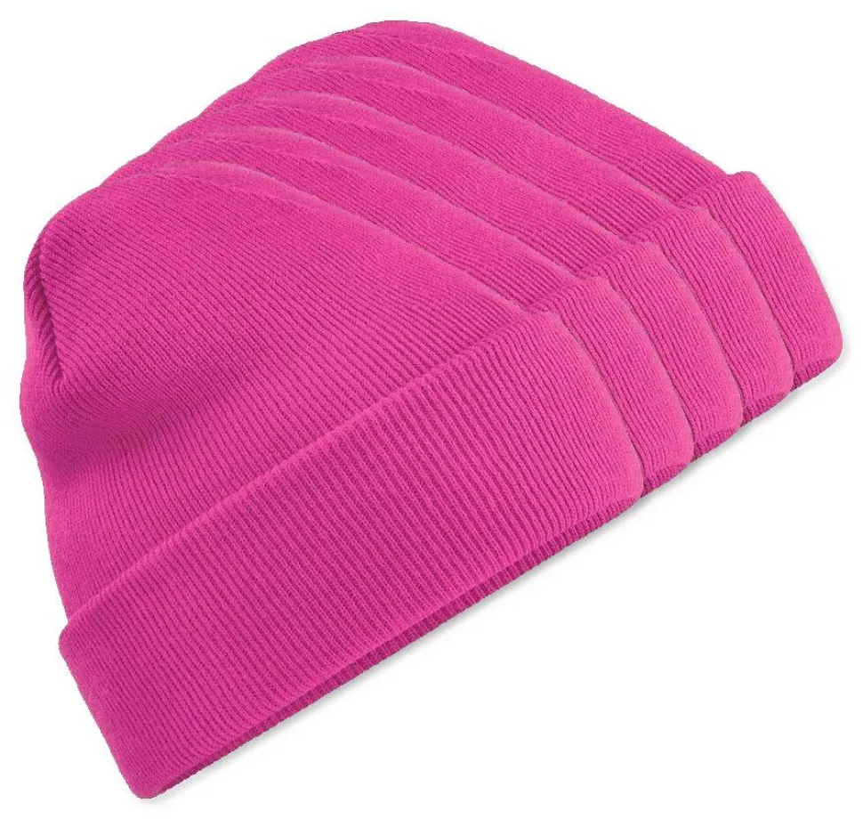 Pack de 5 Beechfield BF045 - Bonnet Hiver Unisexe avec Rabat Confortable