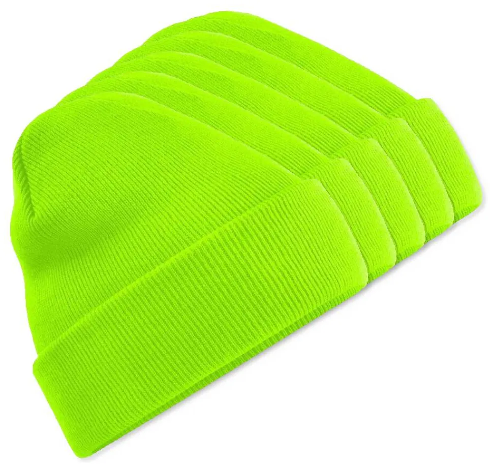 Pack de 5 Beechfield BF045 - Bonnet Hiver Unisexe avec Rabat Confortable