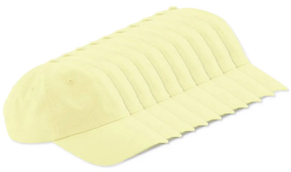 Pack de 144 Beechfield BF653 - Casquette Sportive 6 Panneaux en Coton Chino