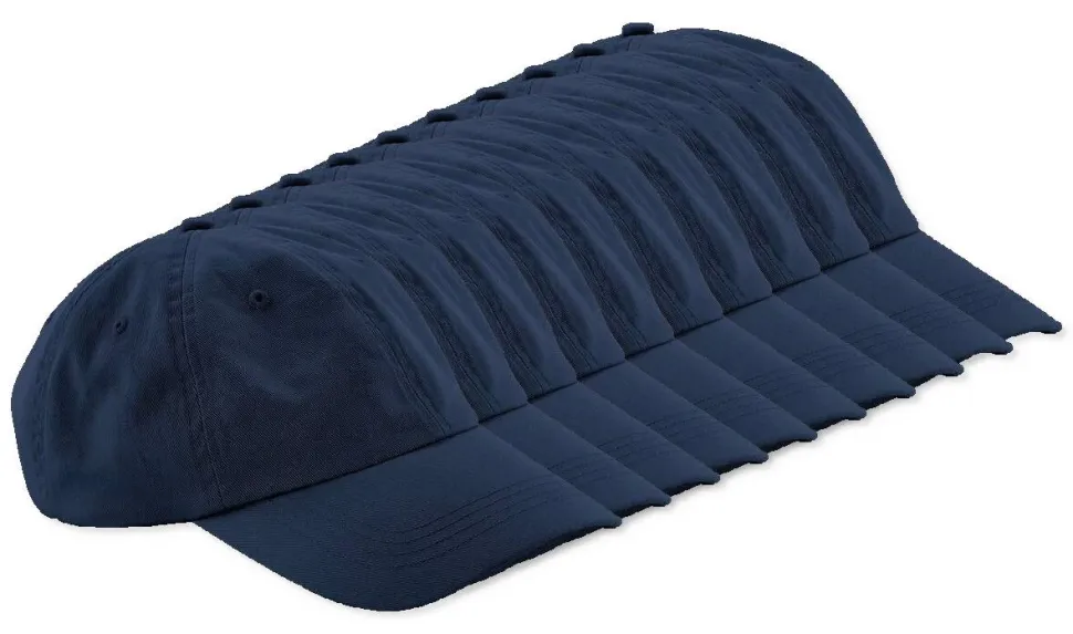 Pack de 144 Beechfield BF653 - Casquette Sportive 6 Panneaux en Coton Chino