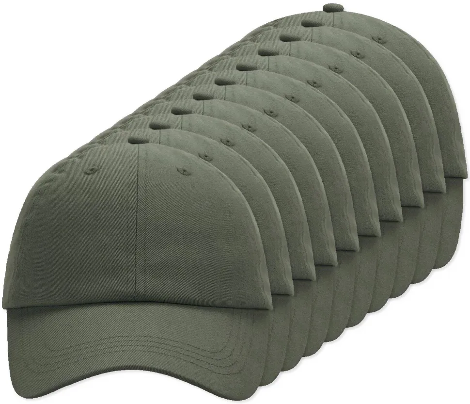Pack de 24 Beechfield BF653 - Casquette Sportive 6 Panneaux en Coton Chino