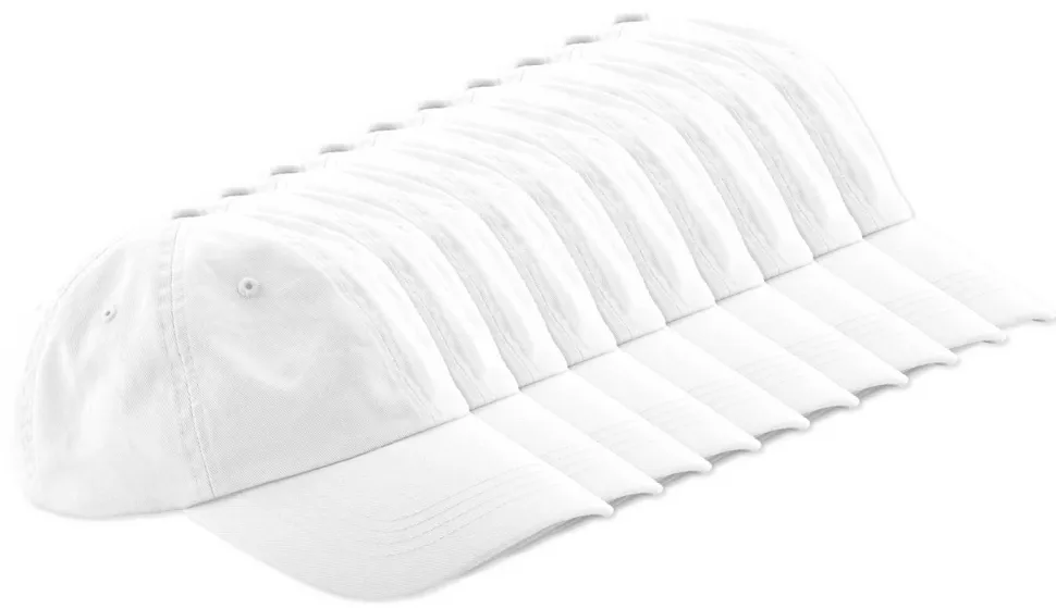 Pack de 24 Beechfield BF653 - Casquette Sportive 6 Panneaux en Coton Chino