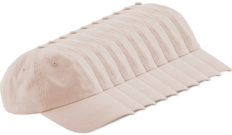 Pack de 24 Beechfield BF653 - Casquette Sportive 6 Panneaux en Coton Chino