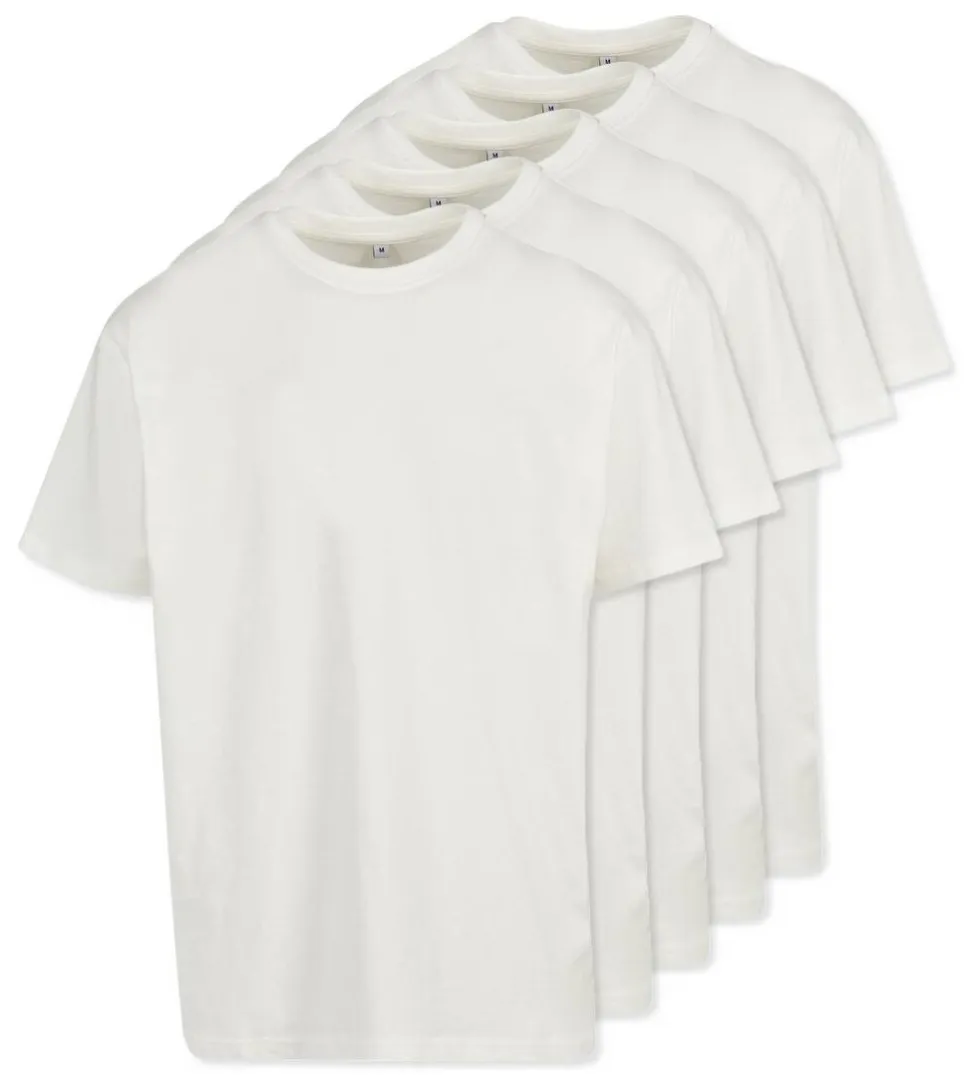 Pack de 5 Build Your Brand BY102 - T-shirt Oversize Confort Classique Homme