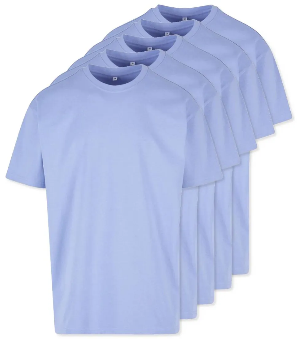 Pack de 5 Build Your Brand BY102 - T-shirt Oversize Confort Classique Homme