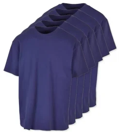 Pack de 5 Build Your Brand BY102 - T-shirt Oversize Confort Classique Homme