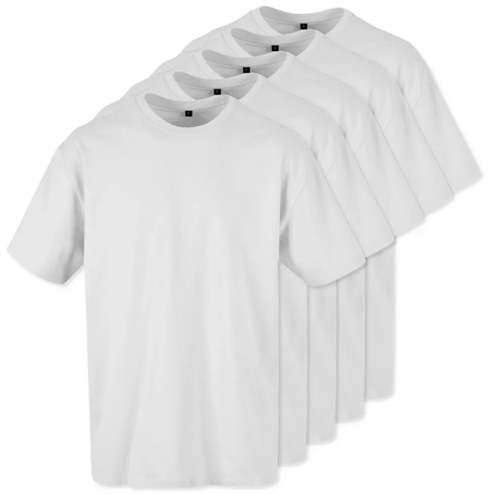 Pack de 5 Build Your Brand BY102 - T-shirt Oversize Confort Classique Homme