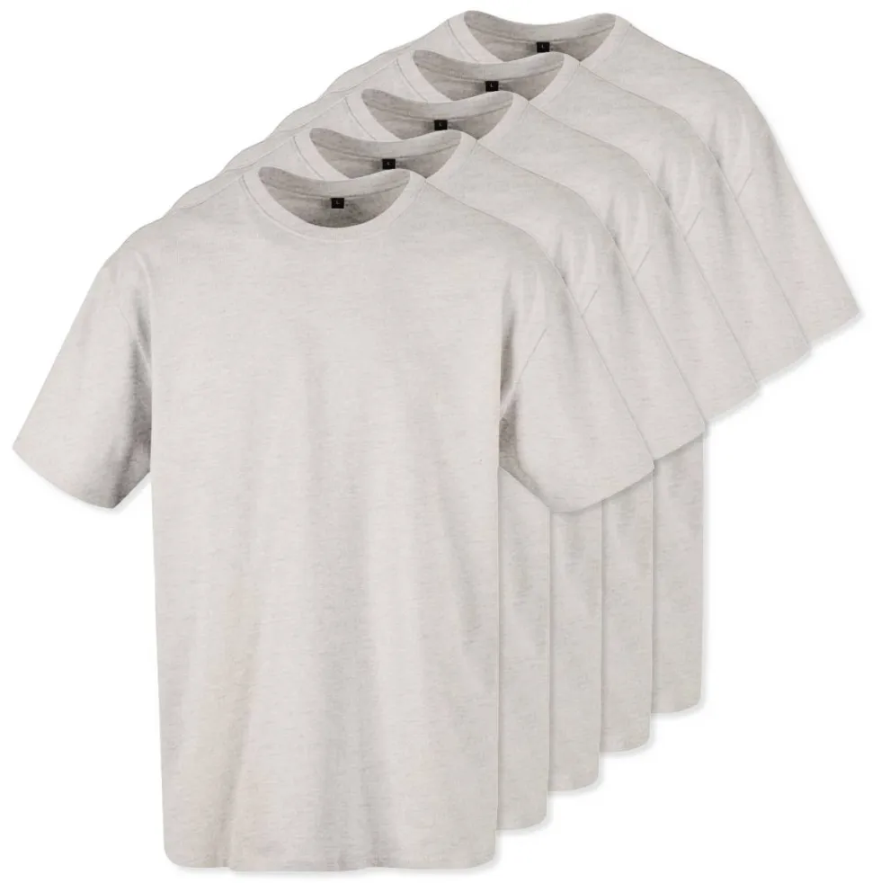 Pack de 5 Build Your Brand BY102 - T-shirt Oversize Confort Classique Homme