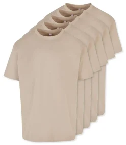 Pack de 5 Build Your Brand BY102 - T-shirt Oversize Confort Classique Homme