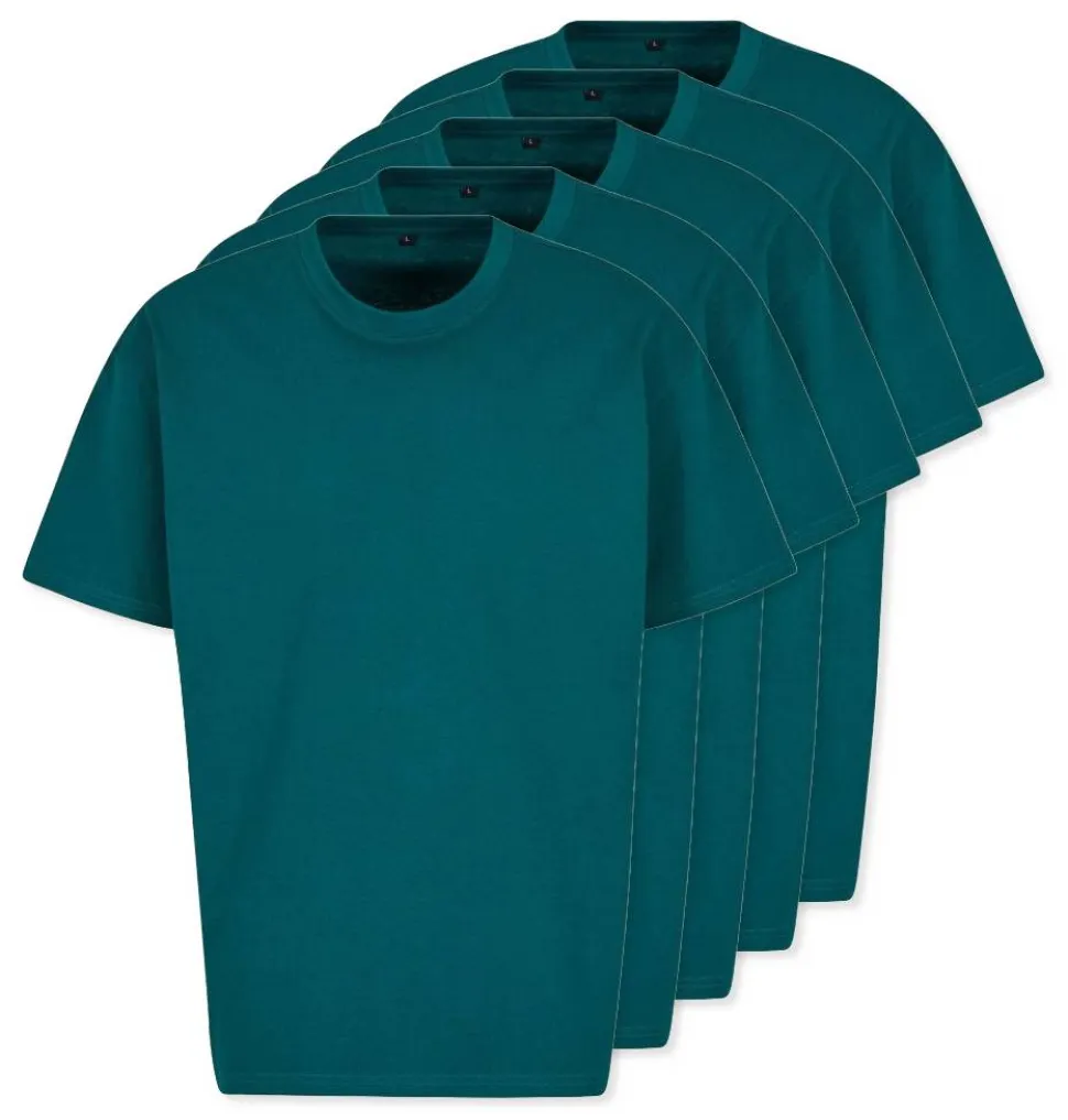 Pack de 5 Build Your Brand BY102 - T-shirt Oversize Confort Classique Homme