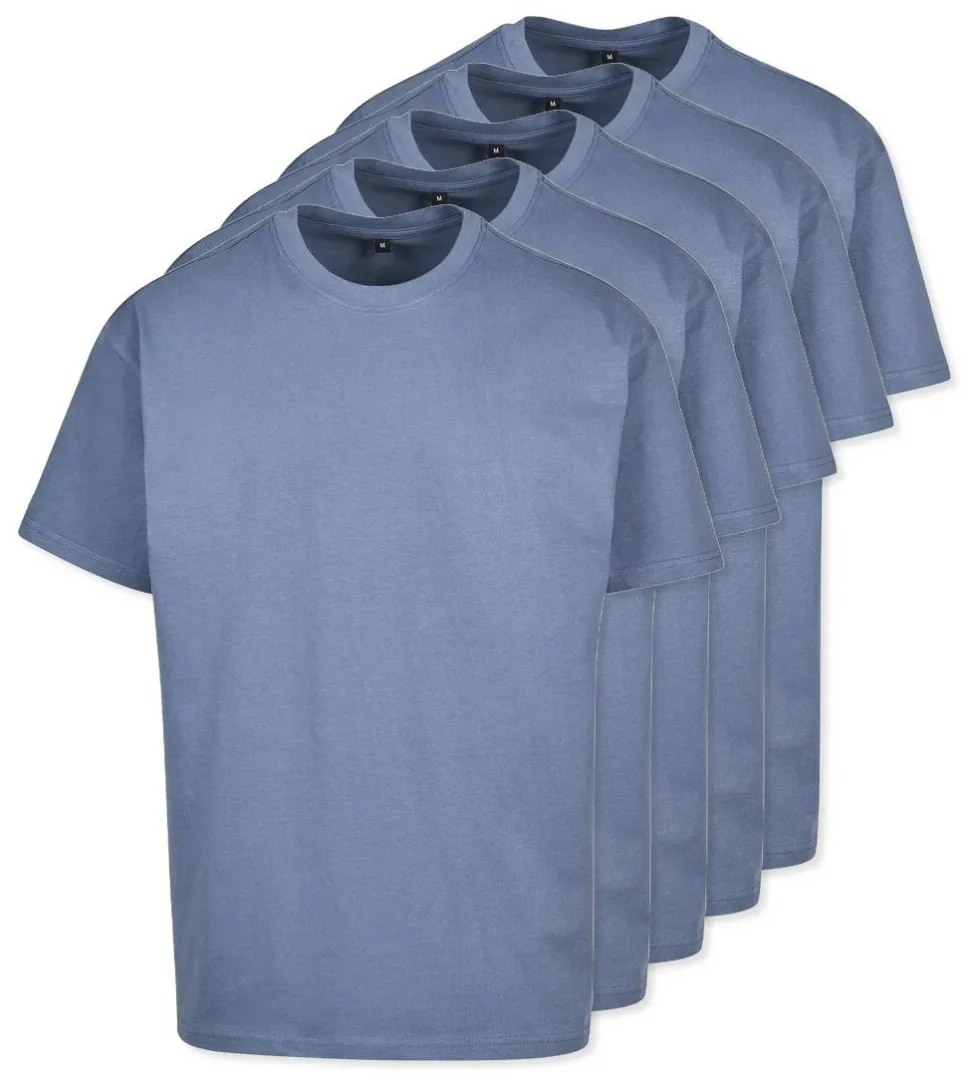 Pack de 5 Build Your Brand BY102 - T-shirt Oversize Confort Classique Homme
