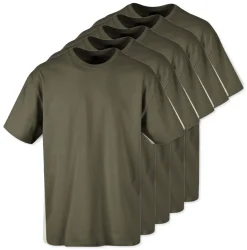 Pack de 5 Build Your Brand BY102 - T-shirt Oversize Confort Classique Homme