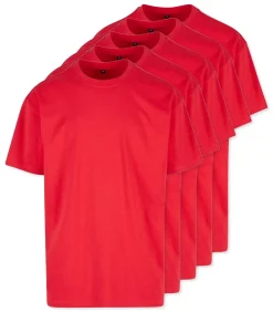 Pack de 5 Build Your Brand BY102 - T-shirt Oversize Confort Classique Homme