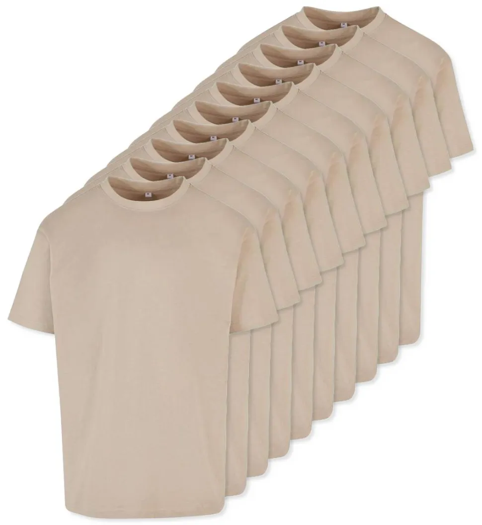 Pack de 10 Build Your Brand BY102 - T-shirt Oversize Confort Classique Homme