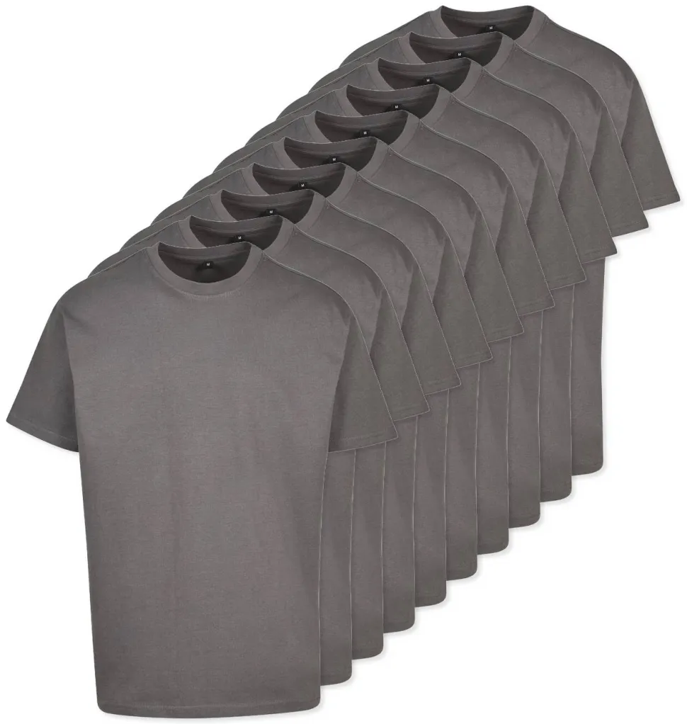 Pack de 10 Build Your Brand BY102 - T-shirt Oversize Confort Classique Homme