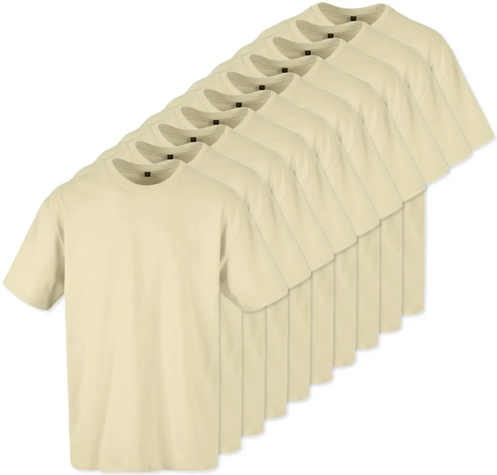 Pack de 10 Build Your Brand BY102 - T-shirt Oversize Confort Classique Homme