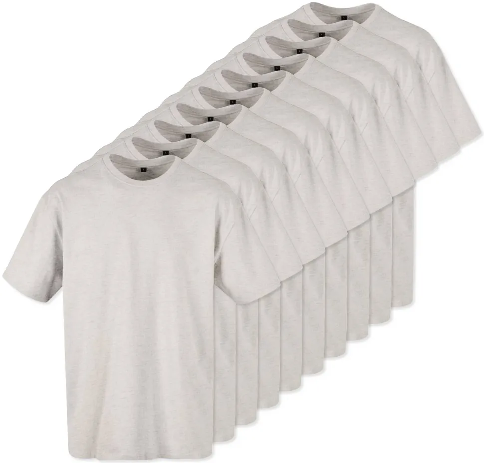 Pack de 10 Build Your Brand BY102 - T-shirt Oversize Confort Classique Homme