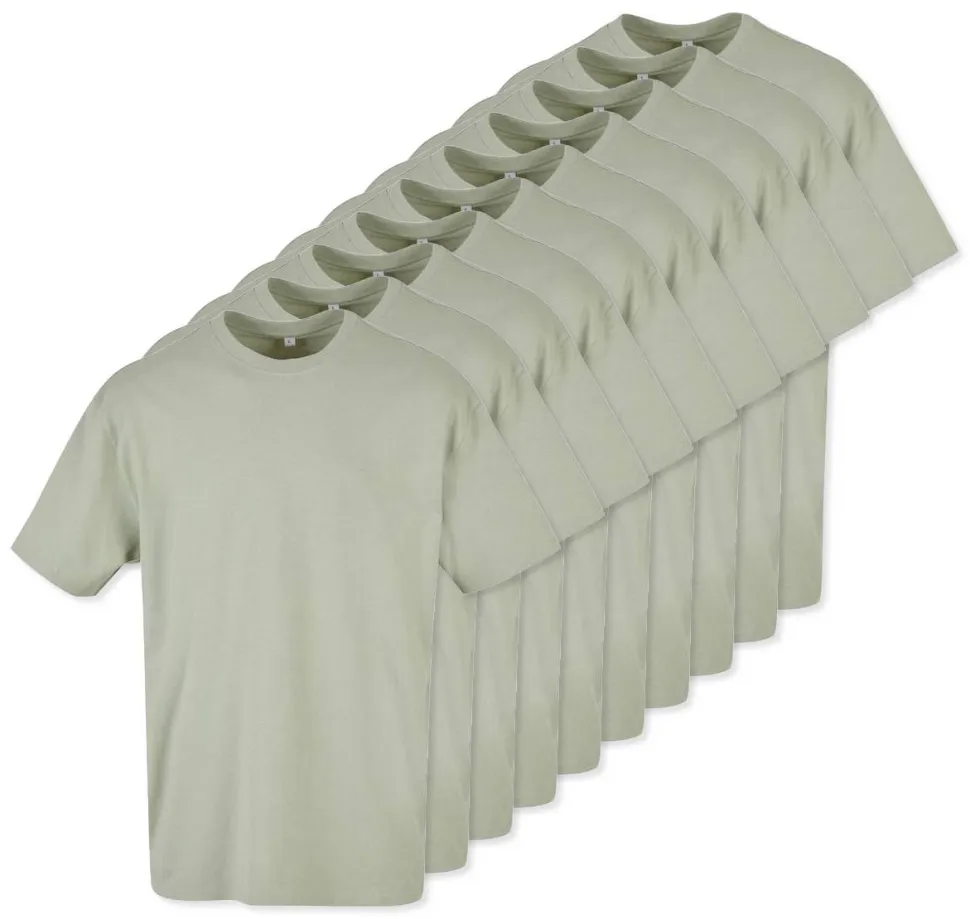 Pack de 10 Build Your Brand BY102 - T-shirt Oversize Confort Classique Homme