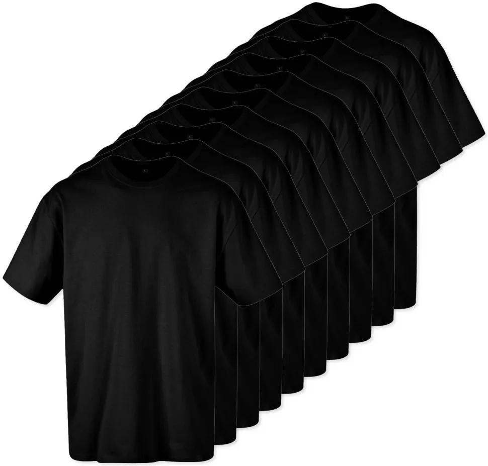 Pack de 10 Build Your Brand BY102 - T-shirt Oversize Confort Classique Homme