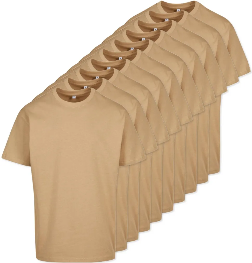 Pack de 10 Build Your Brand BY102 - T-shirt Oversize Confort Classique Homme