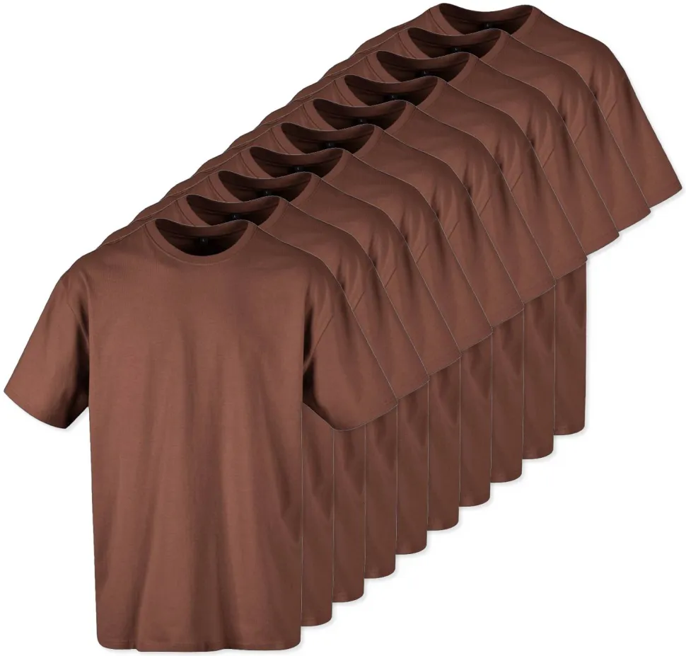 Pack de 10 Build Your Brand BY102 - T-shirt Oversize Confort Classique Homme