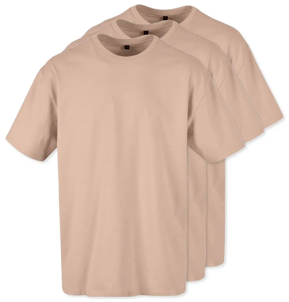 Pack de 3 Build Your Brand BY102 - T-shirt Oversize Confort Classique Homme
