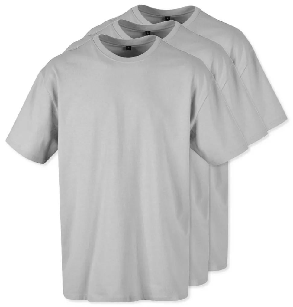 Pack de 3 Build Your Brand BY102 - T-shirt Oversize Confort Classique Homme