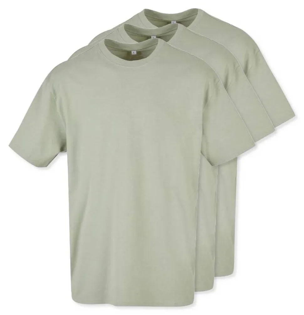 Pack de 3 Build Your Brand BY102 - T-shirt Oversize Confort Classique Homme