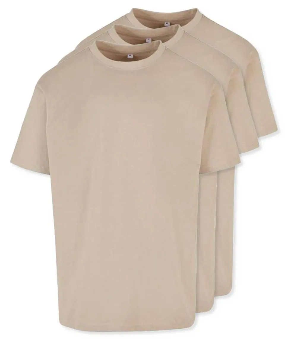 Pack de 3 Build Your Brand BY102 - T-shirt Oversize Confort Classique Homme