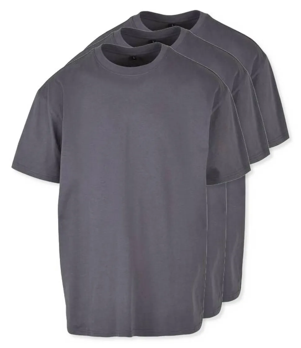 Pack de 3 Build Your Brand BY102 - T-shirt Oversize Confort Classique Homme