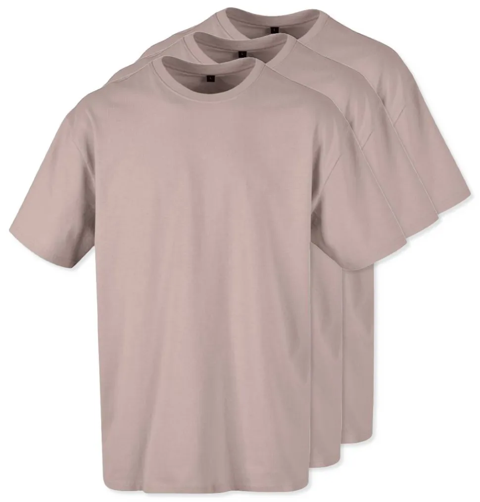 Pack de 3 Build Your Brand BY102 - T-shirt Oversize Confort Classique Homme