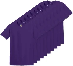 Pack de 100 Fruit of the Loom SC6 - T-Shirt Manches Courtes 100% Coton