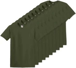 Pack de 100 Fruit of the Loom SC6 - T-Shirt Manches Courtes 100% Coton