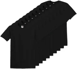 Pack de 100 Fruit of the Loom SC6 - T-Shirt Manches Courtes 100% Coton