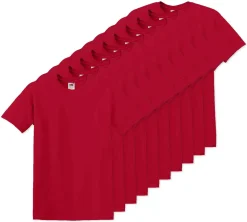 Pack de 100 Fruit of the Loom SC6 - T-Shirt Manches Courtes 100% Coton