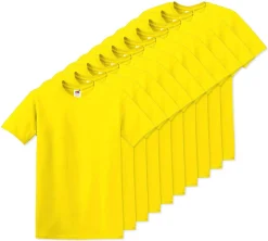 Pack de 10 Fruit of the Loom SC6 - T-Shirt Manches Courtes 100% Coton