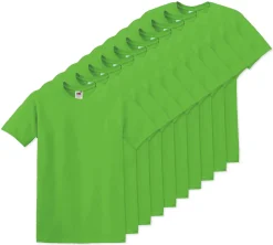 Pack de 10 Fruit of the Loom SC6 - T-Shirt Manches Courtes 100% Coton