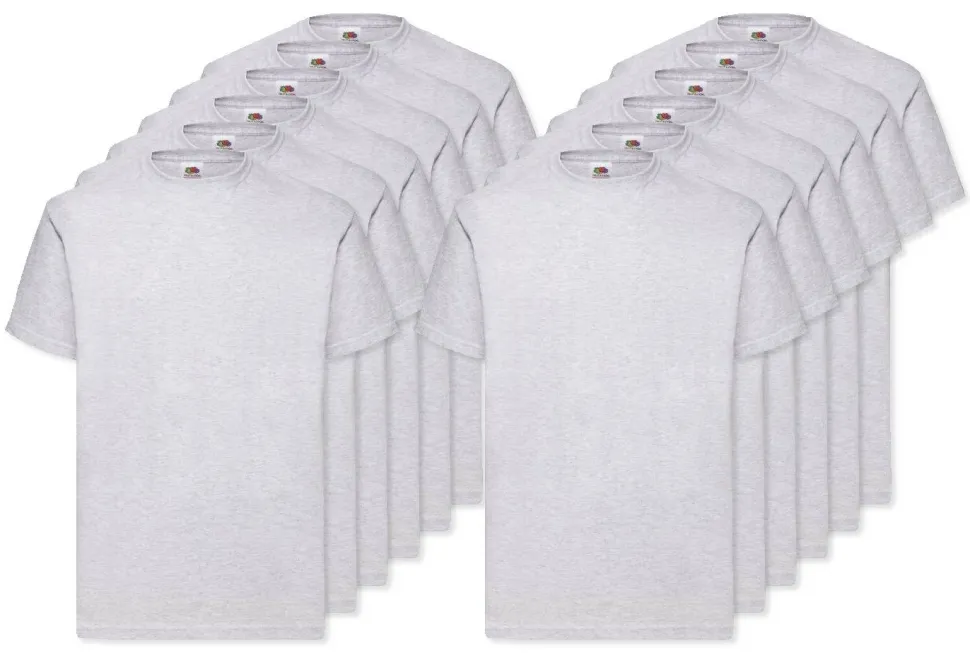 Pack de 12 Fruit of the Loom SC230 - T-Shirt Manches Courtes Homme