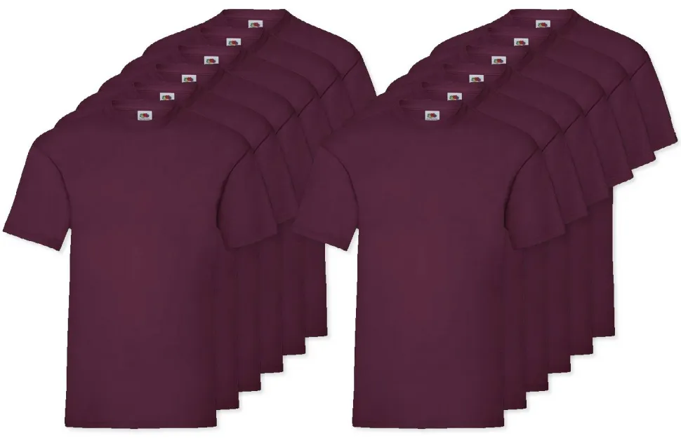 Pack de 12 Fruit of the Loom SC230 - T-Shirt Manches Courtes Homme