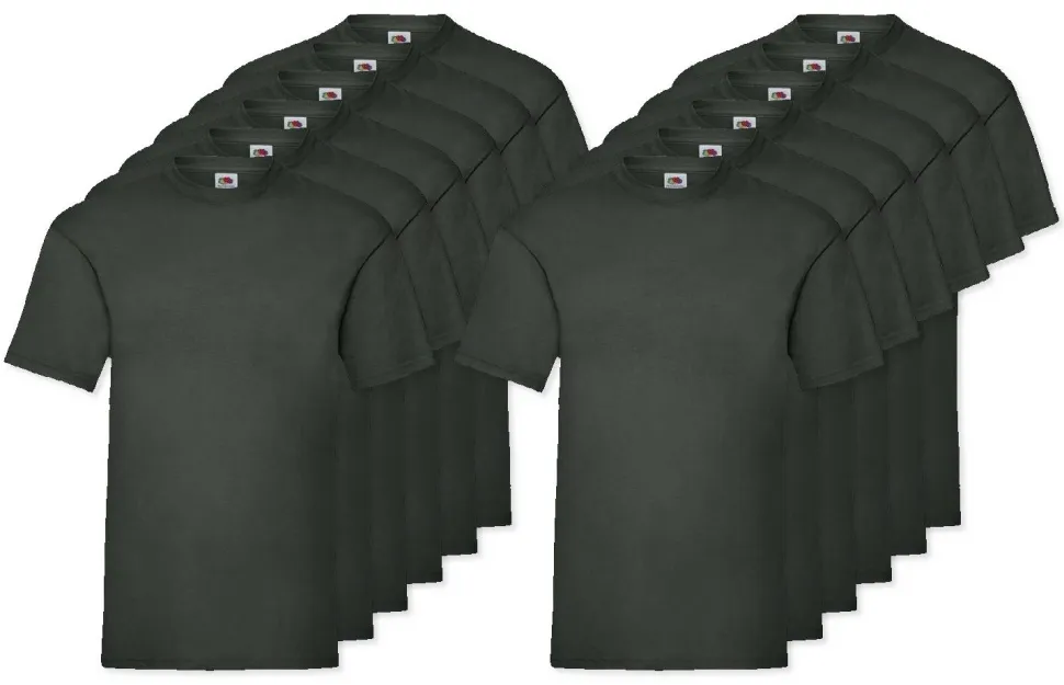 Pack de 12 Fruit of the Loom SC230 - T-Shirt Manches Courtes Homme